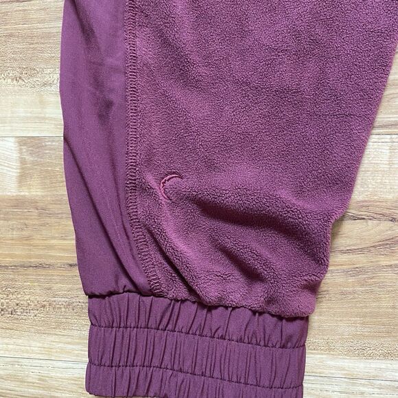 ZYIA Active L Maroon Soft Cozy Fleece Pull-on Joggers Elastic Waist Sweatpants - Picture 14 of 16
